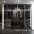 Glass door wardrobe feature